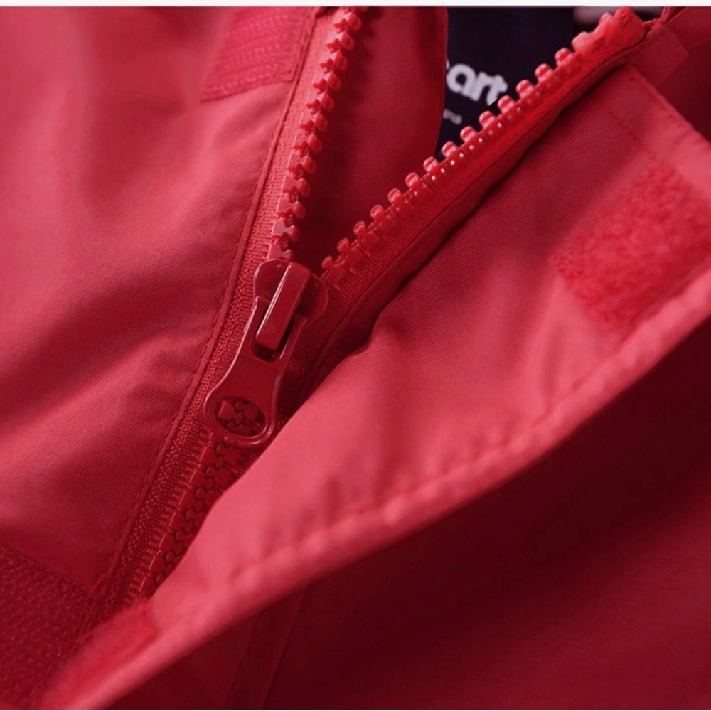 Hiheart Boys/Girls Kids' Red Hooded Raincoat - Picture 5 of 6